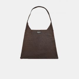 W Bag Frasette in pelle marrone stampa elefante M 