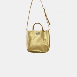 Sack Bag Frasette in pelle oro S