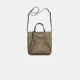 Sack Bag Frasette in pelle bronzo glitter S