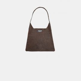 W Bag Frasette in pelle marrone stampa elefante S 