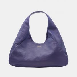 Hobo bag Frasette in pelle liscia viola L
