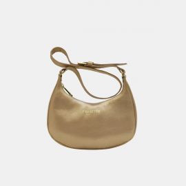 Hobo bag Frasette in pelle oro rosa S