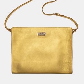 Work Bag Frasette in pelle oro lucida TU