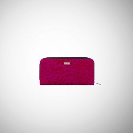 Portafoglio Frasette in pelle cavallino fucsia stampa animalier TU